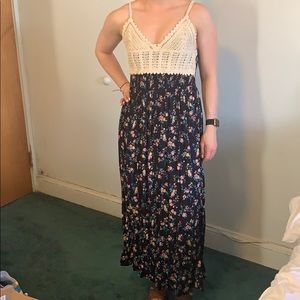 NWT Crochet & Floral Dress